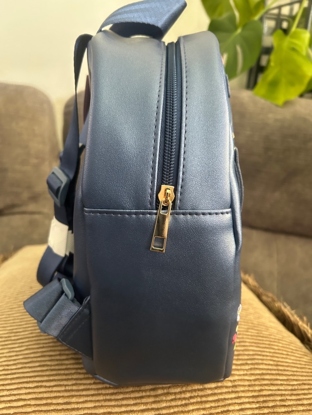 Disney Princess Navy Blue Castle & Floral Mini Backpack - Picture 5 of 6